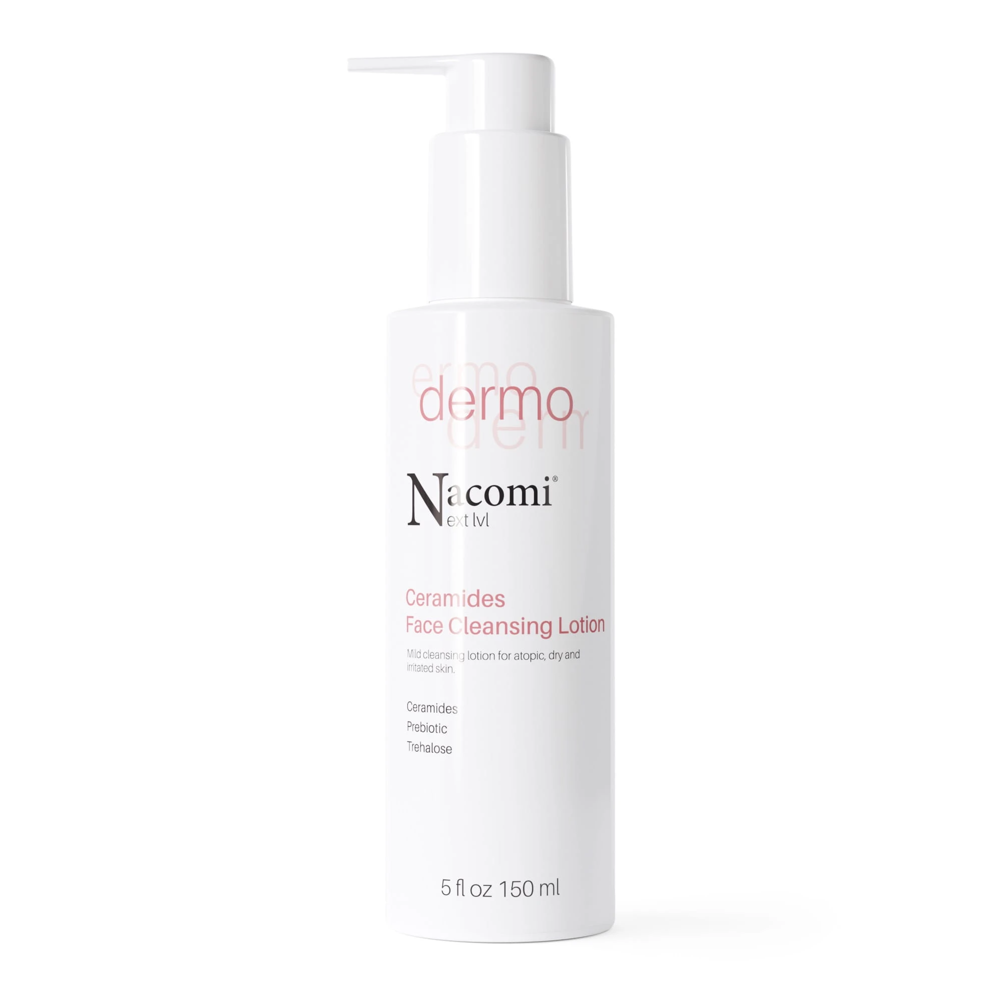 Nacomi Next Lvl Dermo - Łagodna emulsja oczyszczająca do cery atopowej, suchej i podrażnionej 150 ml