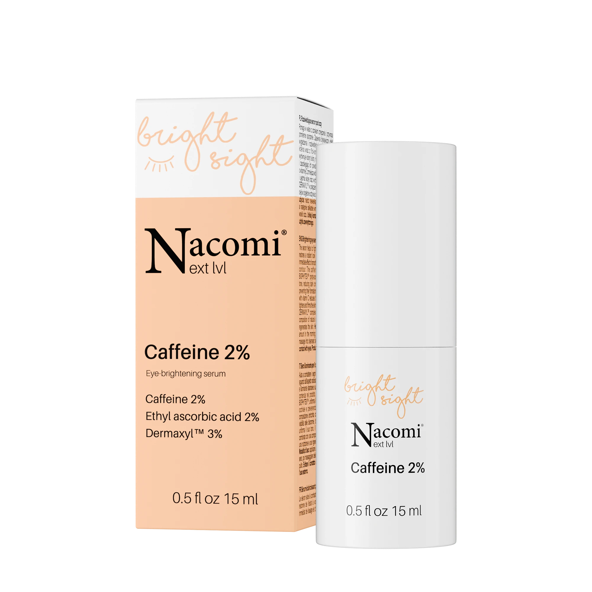 Nacomi Next Lvl - Serum pod oczy rozświetlające z kofeiną 2% 15ml